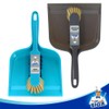 MR.SIGA Dustpan and Brush Set, Pack of 2 Set, Blue