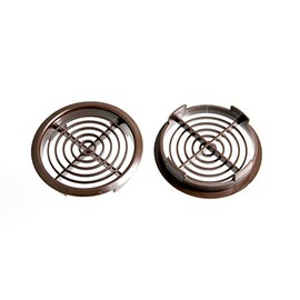 Merriway BH05535 (25 Pcs) Push-In Louvred Soffit Vent Grilles, Fits 70mm (3 Inch) Hole Brown - Pack of 25 Pieces