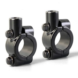 Motorcycle Mirrors Mounts 7/8" Handlebar Mirror Mount Holder Clamp Adaptor 10mm Thread For Motorcycles ATV Scooter Black(Pack of 2)
