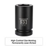 MIXPOWER 2 Pieces 1 Inch Drive Deep Impact Socket, CR-MO,