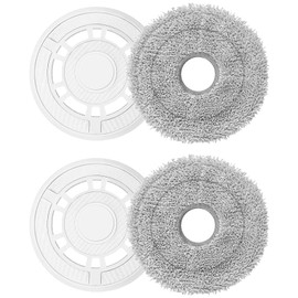 Mop Cloths with Replacement Holder, Wiping Plates for Ecovacs Deebot N30 PRO/N30 OMNI/ N30 PRO OMNI/T30S/T30S Combo/T30 Pro Omni/T30 Omni Robot Vacuum Cleaner Spare Parts, Wiping Pad Floor Cleaning
