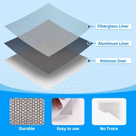 Wall Repair Patch Kit Upgraded Size，6 Pcs 8 Inch Self Adhesive Pieces Aluminum Drywall Repair Kit, with Its Own Large Squeegee and Scraping，Suitable for Drywall Repair Kit Large Hole, GMingZTong
