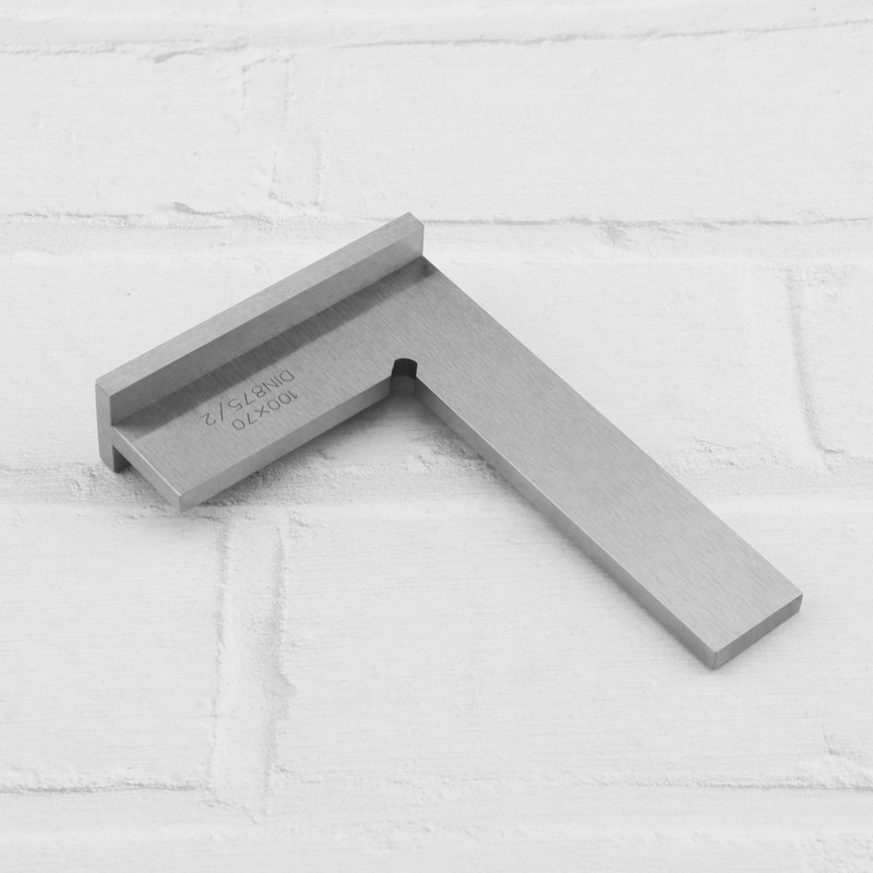 EMSea DIN875/2 Precision Machinist Square Ruler Carbon Steel Angle Ruler
