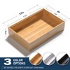 Silverware Tray for Drawer, Stackable Kitchen Bamboo Drawer Organizer 9"
