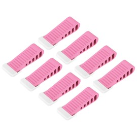 sourcing map 8 Pcs Door Stoppers for Bottom of Door, 30mm/1.18 Inch Door Stops, Rubber Door Stopper Wedge Anti Slip, Window Stopper Door Stackable, Pink