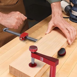 BGASNW Bench Dogs Clamp Set, Woodworking Clamps with 4 Bench Dogs for 3/4 Inch (19mm) Workbench Dog Hole, Adjustable Dog Hole Clamp with 2 Ratchet Wrenches, Workbench Accessories for Woodworking Clamp