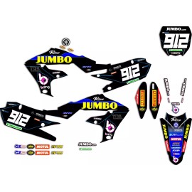 Enjoy Mfg 2019-2022 Yamaha YZF 250 Jumbo Riley Yamaha Race Team Graphics Kit and Plates