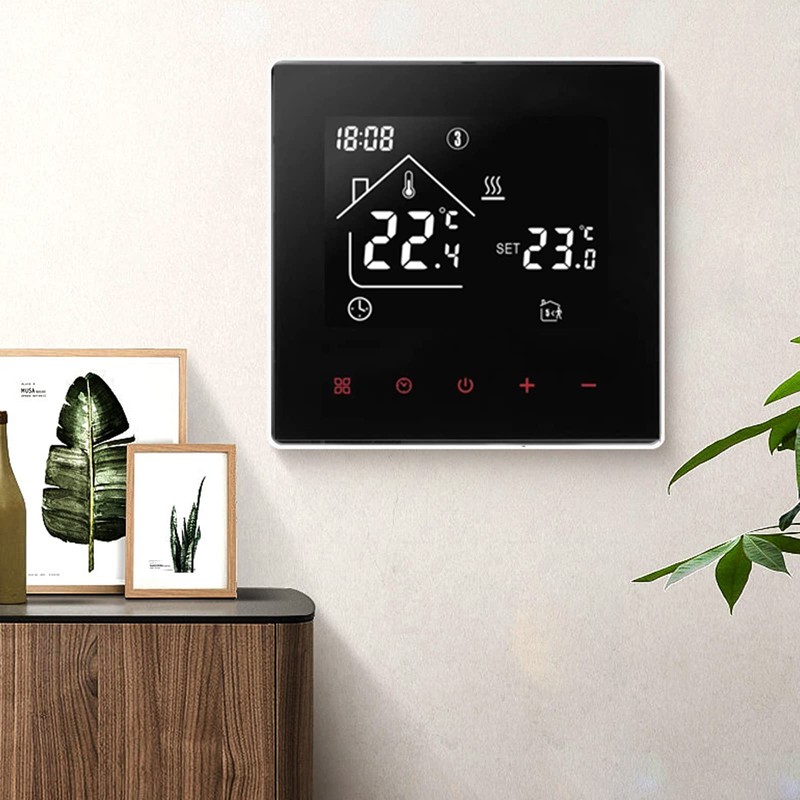 Digital Thermostat Room Thermostat, LED Display Touchscreen Thermostat Controller, Weekly