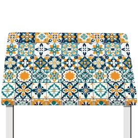 CREATCABIN Elastic Tablecloth Elastic Rectangular Tablecloth Leak-Proof Scratch-Resistant Waterproof Washable Reusable Vinyl Matching Table 4 Feet for Dinner Wedding Outdoor 76 x 122 cm