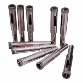 JINGLING 9mm Tile Hole Saw Diamond Drill Bits Tools for Stone Glass Pack of 10Pcs