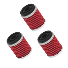 LCGLY Oil Filter Fit for Yamaha TTR125LE 2017 TTR225 2000-2004 TTR230 2005-2017 2020 TW125 1999-2004 TW200 2007-2020 XC125TR Cygnus R 125 1995-2003 XT250T 350 YFB250 Timberwolf 4x4 YFM200 Moto-4,3PCS