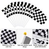 Checkered Flag 4x6 Inch (20 Pack) - Black White Mini