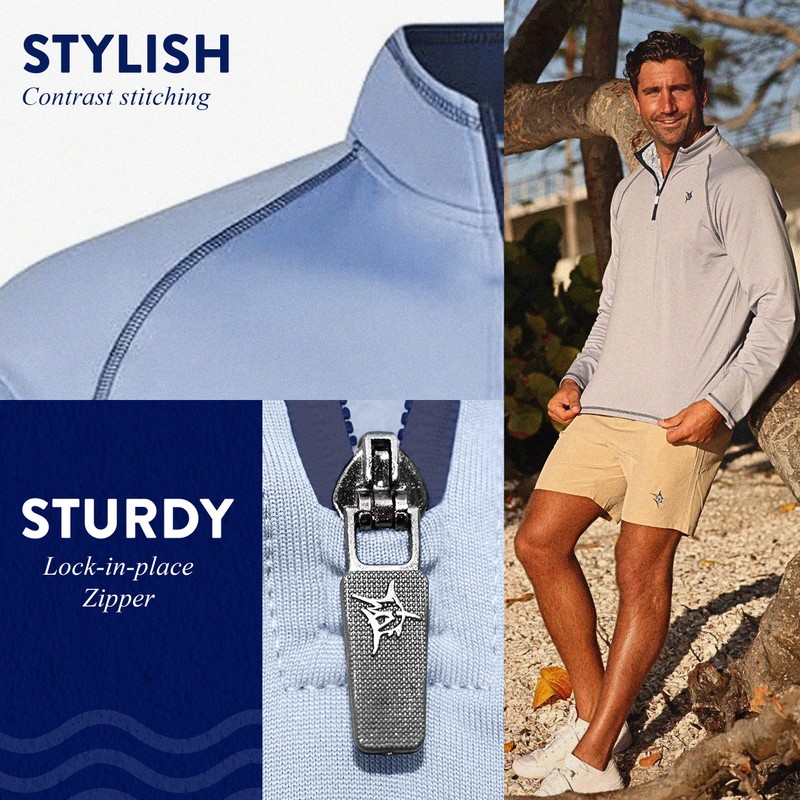 White Water New Harbor Quarter Zip Pullover for Men -