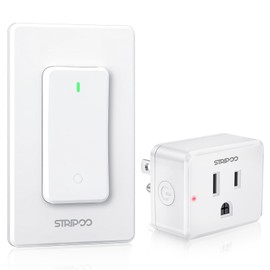 Garbage Disposal Wireless Switch, Buckle Design & Removable Remote Control Outlet, No Wiring Garbage Disposal Button Kit Wall Mounted, 300 ft, 15A 1500W, for Household Appliances