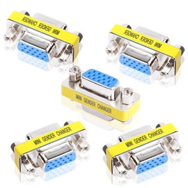 YAODHAOD VGA SVGA Coupler DB15 VGA Female Adapter D Sub Adapter 15-Pin SVGA Gender Changer (DB15 F/F)