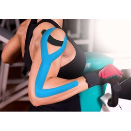 Kinesiology Tape Rock Tape Physio Tape 5m roll, Elastic Therapeutic Sports Tape for Shoulder, Ankle, Elbow, Wrist, Knee Support, Waterproof Physiotherapy Body Tape for Muscle Pain by SOONGO (Purple)