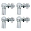 BIAREN 4pcs L-Shape Ball Socket End Fitting Female Thread M6