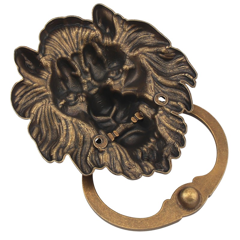 HOJLKLD 156 mm/6 Inch Lion Head Knocker, Classical Decorative Front
