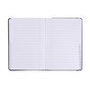 A6 Index Notebook Hardback Leatherette Cover 8mm Ruled Margin A-Z