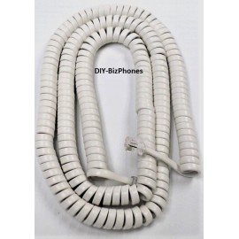 DIY-BizPhones-NEC-UX5000 Bright White 25Ft Long Handset Cord for NEC UX5000 Phone IP3NA 12TXH 22B