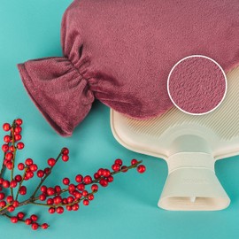 Blumtal Hot Water Bottle with Soft Cover, 1.8 L, Hot Water Bottle for Children, Various Colours