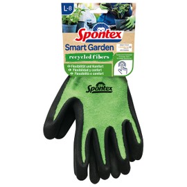 Spontex Smart Garden Gloves Touch Screen Compatible Recycled PET Bottles Nitrile Coated Large (Pair)