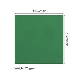 sourcing map Origami Paper Double-Sided Emerald Green 5.9 x 5.9 Inches Square for DIY 100 Sheets