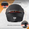 OUMURS DOT Motorcycle Full Face Helmet, Modular Flip-Up Dual Visor