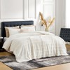 Amélie Home Fleece Queen Comforter Set Ivory, 3 Pieces Super