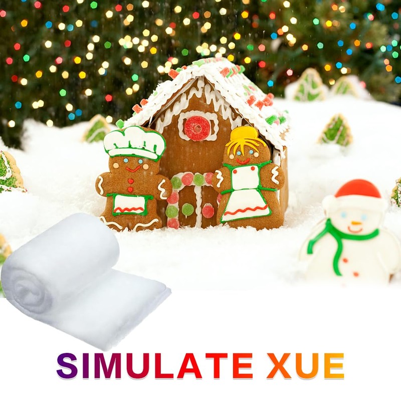 CJBIN Weihnachten Schneedecke, 2 Stück Kunstschnee Matte Deko Schneematte, 90