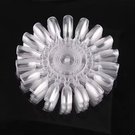 180Pcs Clear Nail, Nail Art Polish Practice Display Tips Nail Sample Sticks,Nail Practice Color Display Polish Board for Home DIY Manicure Nail Art Practice Tips Tools Nail Art