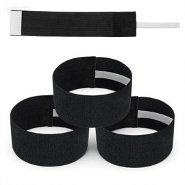 Tweruna 3 PCS Black Armbands, 2.8×13.8 Inch Black Arm Band, Elastic Captain Arm Bands for Football Basketball Volleyball, Adjustable Mourning Band for Funeral