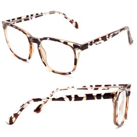 LianSan Sturdy Photochromic Distance Glasses for Women - with Spring Hinge Short-sighted Lens Nearsighted Eyeglasses(Tortoise，-2.0x)