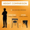 CONCORD 30" Powder Coated Steel Comal Stand with Adjustable Burner