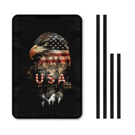 Whosucclay American Flag Eagle RV Entry Door Window Sunshade Thickened Camper Trailer Door Window Cover Camper Privacy Entrance Sun Blackout 17.3"x 26"