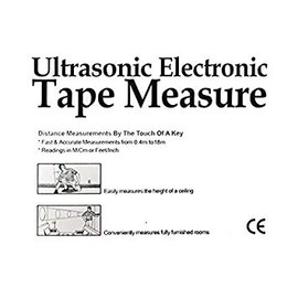 Electronic Measuring Tape, Ultrasonic, 50', Sinometer EM56