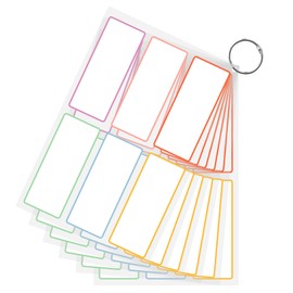 PPB Dry Erase Labels Sticky Notes for Organizing, Reusable Waterproof Removable Stickers for Storage Bins, Freezer, Kitchens, Classroom, Office, All Purpose Use (1.5”x 3.5”, Multicolor, 36 Dots)