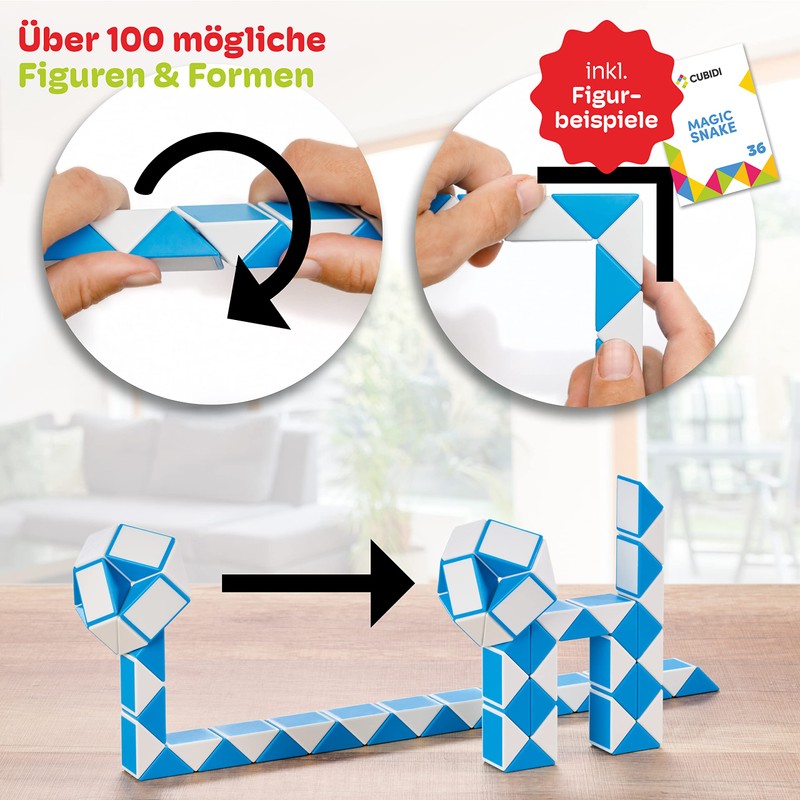 CUBIDI Magic Snake with 36 Blocks