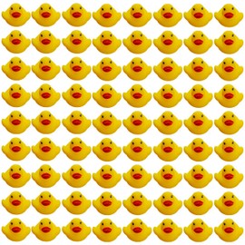 The Twiddlers - 150 Mini Squeaky Rubber Ducks, Small Bath Water Play Toys for Kids Paddling Pool, Games, Party Bags - 3cm x 4cm