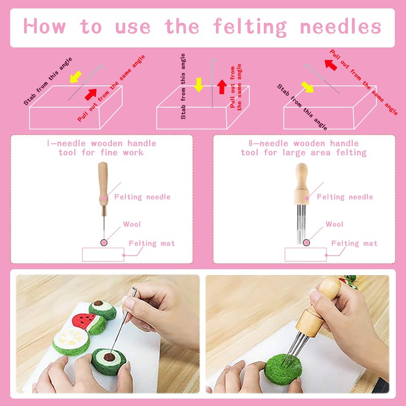 Complete Wool Felting Tools, Needle Felting Kit, Needle Felting Tools