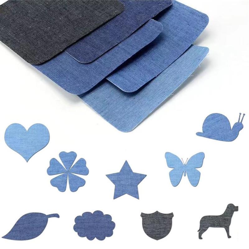 Denim Patches, Repair Patches, Iron Patches, Rectangular, Approx. 3.7 x