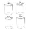 Ciieeo Stackable Storage Containers 4pcs Covered Storage Boxes Lids for