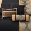 LANCO MODERN LIFESTYLE King Comforter Set, Black Gold, 7 Pieces