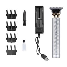 Men's Professional Carving Hair Clipper, Gradient Styling Electric Hair Clipper + Magnetic Fast Charging Base, Home Wireless Razor Haircut Tool Set