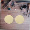 Hohopeti 2pcs Brass Plates for DIY Crafts Sturdy Round Metal