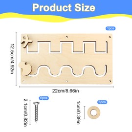 GOSHIES Children's Busy Board Montessori Busy Board Accessories DIY Accessories Material Learning Children DIY Practical Skills for Children Boys and Girls Preschool