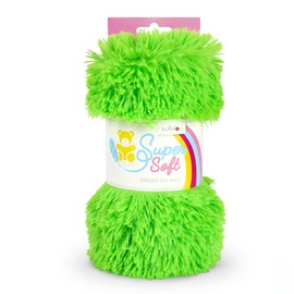 kullaloo Shaggy Faux Fur Fabric [3/4 inch Pile, 20 mm] | Plush Minky Fabric for Sewing | 39.5x29.5 (More Fabric Than Half Yard) | Ideal for Plushies, Crafts, Costumes, Upholstery | Dark Lime