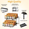 RCHYFEED Spice Organization for Cabinet,2 Tier Pull out Spice Rack