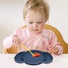 Kids Divided Plates Safe Silicone Foldable Prevent Slipping Toddler Suction