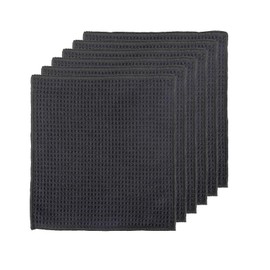 Microfibre Cleaning Cloths 30 x 30 cm Black Microfibre Cloths Barista Cloth Microfibre Cloth with Waffle Structure Cloth Cleaning Cloths Window Cloths Dish Cloths Kitchen Cloth Cleaning Cloth Pack of